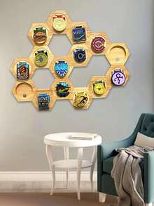 6pcs Medal Display Hanger Rack Wooden Honeycomb Medal Storage For Sports Races Track Field Spartan Running Marathons Best Gifts Birthday - 6pcs - View 8