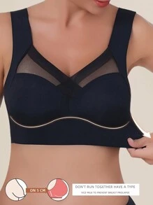 2 件装无缝胸罩女士露背内衣柔软亲肤无钢圈胸罩透气隐形胸罩女士无托槽舒适防下垂 - 彩色 - 查看 5