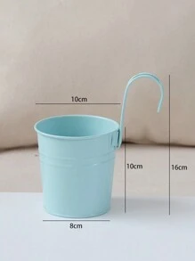 1 件金属铁悬挂花盆，阳台花盆带可拆卸挂钩，壁挂式水桶，多肉植物篮，适用于户外花园盆栽 - 彩色 - 查看 19