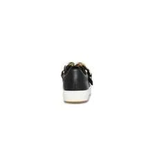 Steve Madden Horton Black Leather Embellished Round Toe Fashion Low Top Sneakers