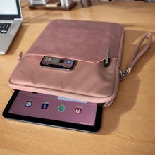 7-8英寸/9-11英寸/12.9-13英寸平板电脑保护套，兼容苹果、Galaxy Tab、Kindle、安卓平板电脑，防水，带提手和前袋，粉色 - 粉色 - 查看 2