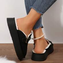 Women's Plush Slippers Outdoor Style - Warm & Anti-Slip Snow Boots Design - Ideal For Indoor Activities In Autumn/Winter