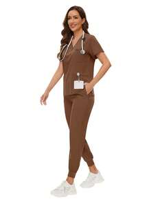 Zestaw chirurgiczny dla kobiet Zestaw do szorowania Pielęgniarka Salon kosmetyczny Odzież robocza Zestawy do szorowania klinicznego Top Spodnie Zestawy Spa Lekarz Pielęgniarstwo Zestaw kliniczny