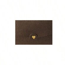 10pcs/Pack Mini Greeting Card Envelopes, Gold Foil Heart Shiny Paper Envelopes Back To School - 10.5*7CM - View 9
