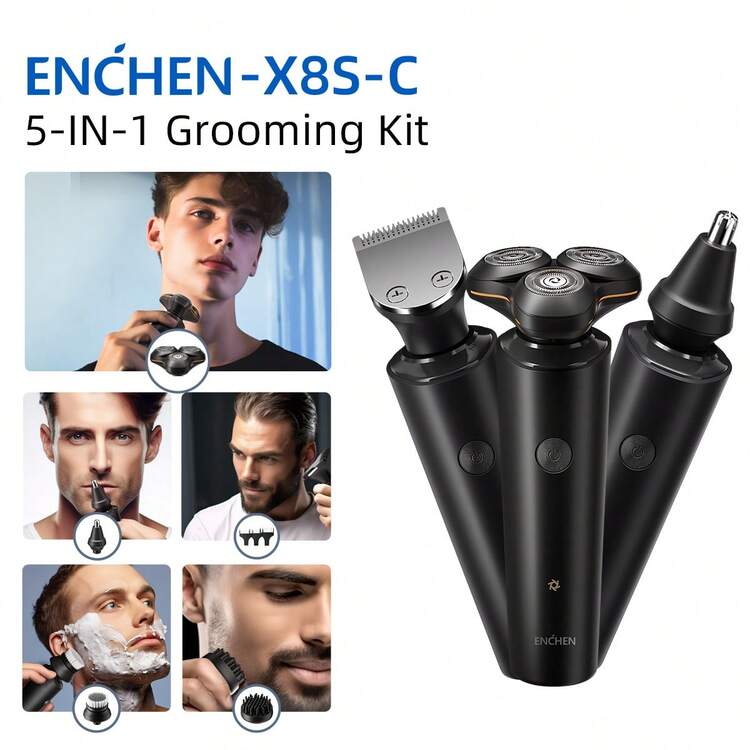 ENCHEN 電気シェーバー 防水マルチファンクション 家庭用 ポータブル