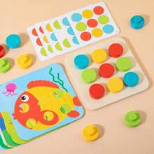 Giocattolo educativo in legno Montessori a forma di fungo colorato, puzzle numerico, gioco multifunzionale, regalo di compleanno per scuola, studenti, cartoleria, forniture scolastiche - Multicolore - Visualizzare 11