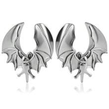 2PCS Halloween Bat Saddle Ear Tunnels Plugs Piercing Gauges For Women Men 316 Stainless Steel Saddle Gauges Earrings Gift - Bat - View 17