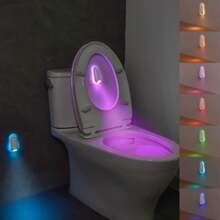 Shenzhi Tech Toilet Light, LED Night Light With Motion Sensor, USB Rechargeable, 8-Color Light For Home , Cool And Funny Decoration