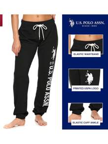 U.S. Polo Assn. Womens Sweatpants - Womens Joggers Sweats With Logo French Terry Sweatpants For Women