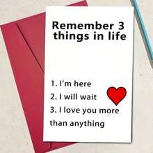 1 tấm thiệp tình yêu lãng mạn ngày lễ tình nhân thiệp cầu hôn, thiệp sinh nhật thiệp kỷ niệm kèm phong bì vui tươi, thiệp vui nhộn dành cho anh ấy hoặc cô ấy - Nhiều màu - Xem 10