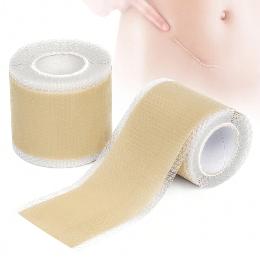 BUCICE 1 件装硅胶疤痕胶带,疤痕去除条,硅胶疤痕片,疤痕 - 紅色 - 查看 1