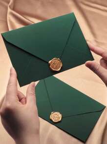 Premium Dark Green Envelope, Wedding Invitations, Business Invitation Cards, High-End Texture, Halloween, Christmas, Party Decoration, Envelope & Card Paper, High-Quality Envelope, Gift Cards, VIP Invitation, Dark Green Envelope,Christmas - Multicolor - View 3