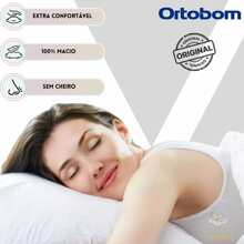 Kit Of 2 Ortobom Percal Pillows 200 Threads 100% Cotton Antiallergic 70cm X 50cm - White - View 4