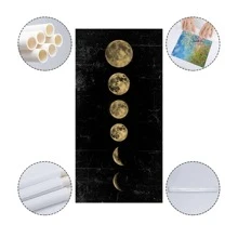 1Pc Unframed Moon Chart Canvas Poster, Moon Phases Decor, Waterproof Wall Art, Lunar Artwork Wall Painting For Gift, Aesthetic Room Decor, Wall Picture For Living Room, Bedroom, Dining Room, Corridor, Home And Dormitory Decoration - Multicolor - View 11