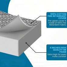 Folding Mattress Medium Firmness - 4 Inch Portable Tri-Fold, Camping, - 1 - Xem 4