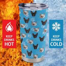 1PC Cốc hình chân thú cưng tùy chỉnh có mặt, Cốc có ảnh thú cưng được cá nhân hóa, Cốc có hình mặt thú cưng tùy chỉnh, Cốc có ảnh, Cốc cà phê, Cốc du lịch có ảnh, Cốc có hình mặt ngộ nghĩnh dành cho chó mèo Bố Mẹ Chồng Vợ Bạn gái Bạn trai Bạn thân Chó Mèo Người yêu thú cưng - màu đen - Xem 5
