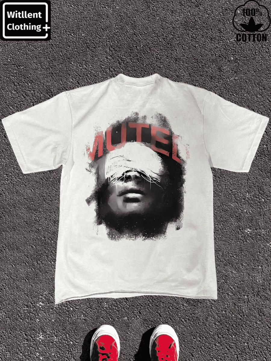 Witllent Women's 100% Cotton Muted Print T-Shirt T- Shirt, Women's Christmas 220g Heavy Cotton T-Shirt (1 PC) - trắng - Xem 1