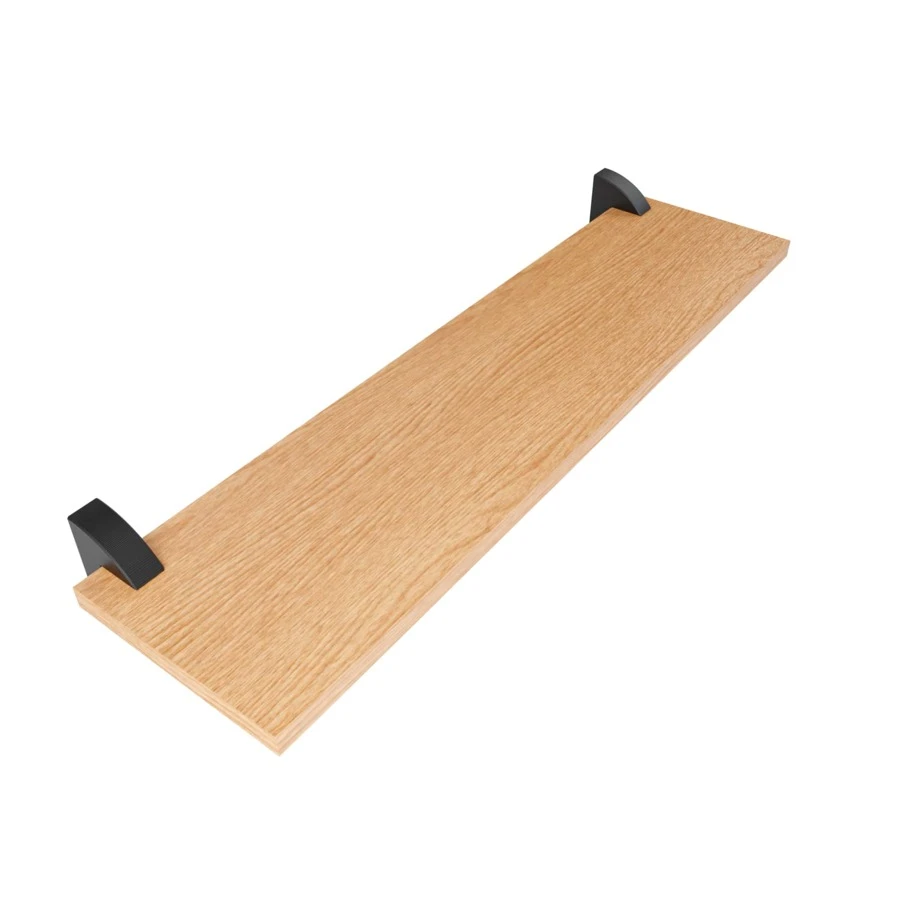 Trio Of Shelves 20 X 60 With 3D Spout Support - Brown - màu đen - Xem 1