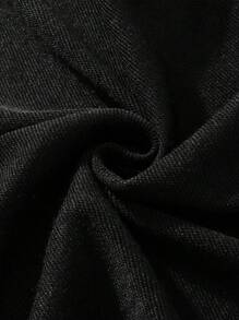 Men's Printed Washed Snow Fleece Hoodie - Black - View 6