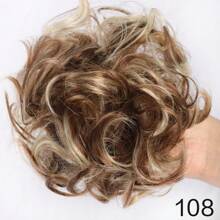 Large Messy Bun Hair Piece Wavy Curly Scrunchies Synthetic Chignon Ponytail Hair Extensions Thick Updo Hairpieces For Women - Multicolor - View 12