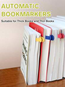 Set de 1/3 marcapáginas automáticos, marcapáginas de silicona para mujeres, hombres, niños, amantes de los libros, marcapáginas de libro únicos y lindos para lectura, accesorios de lectura, regalos para amantes de los libros