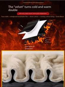 Men's Thermal Lined Sports Pants, Woven Polyester, Regular Fit, Solid Color, Non-Stretch, With Drawstring, Suitable For Autumn/Winter Leisure & Sports Wear