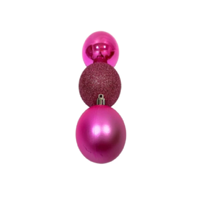 Bolas de Natal 3 Bolinhas 6cm Enfeite De Natal Decoração Natalina