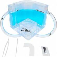 Ant Farm Castle 2.0 With Connecting Tube, Ant Habitat Science Learning Kit, Study Insect Behavior At Home & School, Plant Based Blue Gel 3D Maze Ecosystem - White - View 3