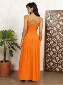 Women's Popcorn Dress - Naranja claro - Ver 2