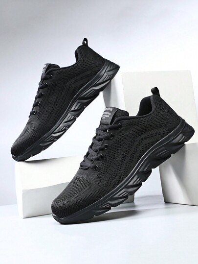 2024 New Arrival Plus Size Men's Sports Casual Sneakers, Mesh Fabric, Breathable & Durable Road Running Shoes