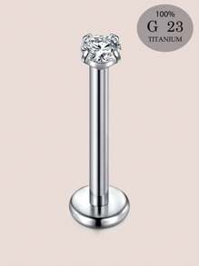 CIZME 1 件 16 克 G23 钛合金唇环女士唇钉梦露美杜莎穿孔珠宝 2 毫米 3 毫米 4 毫米 CZ 顶部 6 毫米 8 毫米 10 毫米耳轮软骨耳屏耳环耳钉穿孔 - 唇釘 - 查看 6