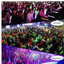 19/30/50/100Pcs LED Foam Glow Sticks Party Wedding Flashing LED Light Stick Light-Up Wand