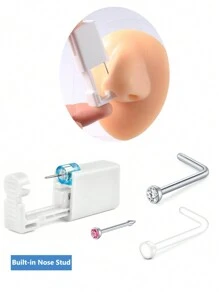 AVYRING 3 Pcs Nose Piercing Kit, Disposable Sterile Piercing Unit For Self Nose Piercing Gun, Nose Stud Tool,Nose Piercing Kit, Self Nose Piercing Gun, Disposable Nose Percinging Kit With Nose Rings Stud - Multicolor - View 11