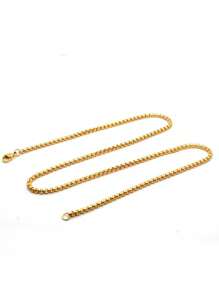 1pc 2mm Minimalist Stainless Steel Necklace, Unisex DIY Accessory Suitable For Any Occasion