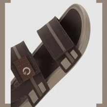 Cartago Detroit Children's Boy's Sandal Self-Adhesive Strap Baby Boy's Sandal Casual Anatomical Original Striped Blue Brown Adjustable - Rỉ Nâu - Xem 3