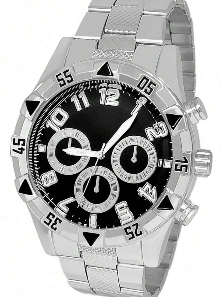 Men's Steel Casual Luxury Top Original Watch + Box - 灰色 - 查看 1