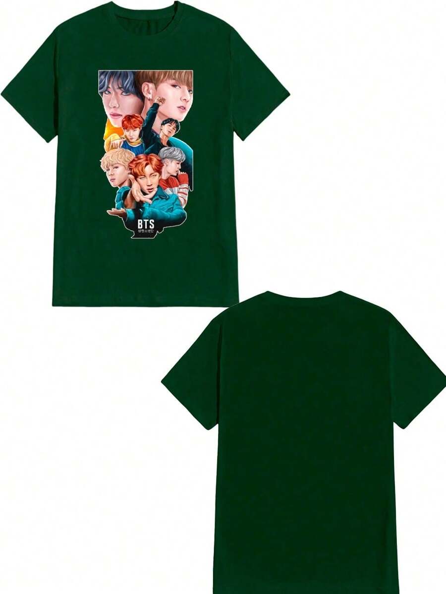 Unisex StreetWear T-Shirt 100% Cotton NEW! - 綠色 - 查看 1