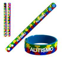 Adjustable Bracelet For Autistic People - Puzzle - Màu xanh lam - Xem 1