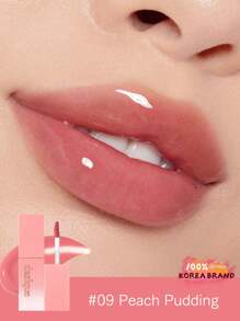 Dasique Juicy Dewy Tint #09 Peach Pudding, Long-Lasting Hydrating Lip Gloss, Non-Sticky, Creates Healthy Glow, Refined Makeup, Color Locking, Vegan, Cruelty-Free, Korean Cosmetics, 3.5g/0.12oz - #09 Peach Pudding - View 3