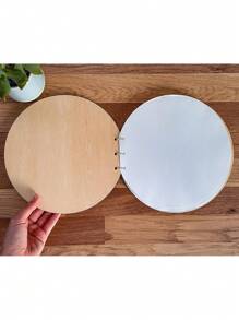 Libro de visitas de madera para baby shower 1 pieza, libro de recuerdos y juegos de baby shower, libro de registro de 40 páginas, estilo rústico, libro de recuerdos y juegos de baby shower, recuerdos para baby shower, regalo para nuevos padres y madres primerizas, regalos de baby shower y pascua para niñas/niños - Caqui - Ver 7