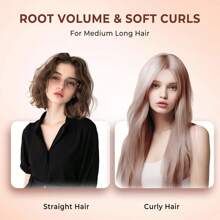 UKLISS Thermal Brush 3-In-1 Hot Brush, 38mm Heated Brush Ceramic Fast Heating Curling Brush, Negative Ions Heated Round Brush Dual Voltage Travel Heated Hair Brush Styler For Long & Short Hair