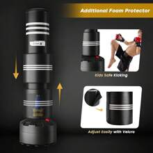 Adult Free Standing Boxing Punch Bag, Heavy Duty Punching Bag Stand With Suction Cup Base - 69 Inch - Black/Punch Bag With Protector - View 4