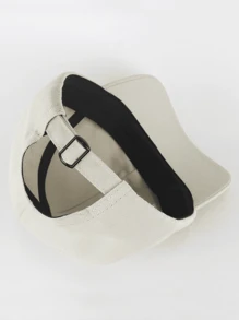 MOOND Unisex Adjustable Minimalist Dadhat Baseball Cap - Beige - View 4