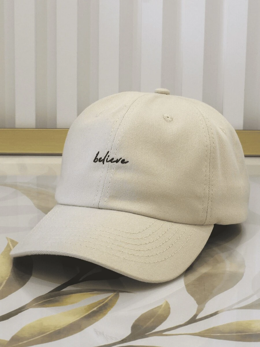 MOOND Unisex Adjustable Minimalist Dadhat Baseball Cap - Beige - View 1