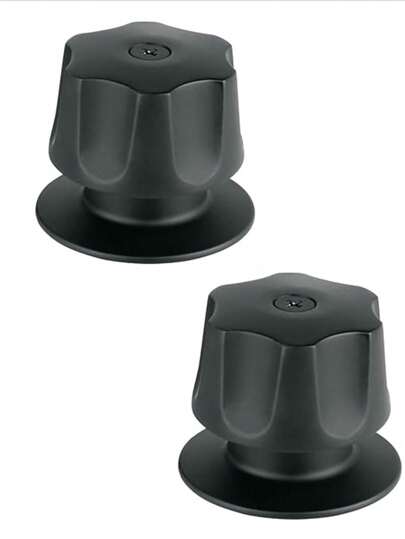 Par de manerales para regadera con chapetones metalicos color negro mate agua fria y caliente llave para abrir regadera