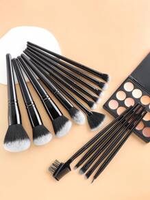 Bộ cọ trang điểm chuyên nghiệp 25/24/15 chiếc, bao gồm 15 cọ trang điểm đa năng: Cọ phấn phủ, Cọ nền, Cọ bắt sáng, Cọ phấn mắt, Cọ lông mày, Cọ môi, v.v. Dụng cụ làm đẹp mềm mại và thân thiện với da, Có bông phấn hình tam giác, Đệm khí ngón tay cái nhỏ, Mút trang điểm hình giọt nước lớn, Mút trang điểm nhỏ, Băng đô và vòng tay giặt, Bát giặt, Bộ trang điểm du lịch di động, Bộ trang điểm quà tặng Giáng sinh, Bộ cọ hoàn chỉnh, Bộ cọ trang điểm, Bộ trang điểm hoàn chỉnh, Bộ cọ, Bộ cọ trang điểm, Bộ quà tặng trang điểm - màu đen - Xem 4