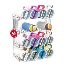 Water Bottle Organizer For  40 Oz Tumbler With Handle, Cabinet Pantry Kitchen Organizers And Storage For Cup Accessories Holder, Patented Stackable Tumbler Organizer Gifts - 無色 - 查看 1
