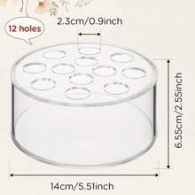 Klarer Acryl Blumen Mittelstück für Esszimmertisch Dekorationen Hochzeit runde Blumenvase 12 Löcher Mittelstück Vasen für Tisch niedriger Blumenhalter mit Löchern für Zuhause Geburtstags Party Heim Dekoration Zimmer Dekoration Glasvase