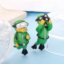 1 件创意浮动潜水员水族馆装饰、微型潜水员装饰品、鱼缸景观装饰 - 彩色 - 查看 11