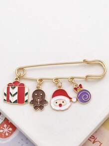 Set de 1/5 broches navideños - Árbol de Navidad, Muñeco de nieve, Copo de nieve, Calcetín y patrones de Renos - Pines de metal de aleación, adecuados para ropa y mochilas - Regalo perfecto para las fiestas